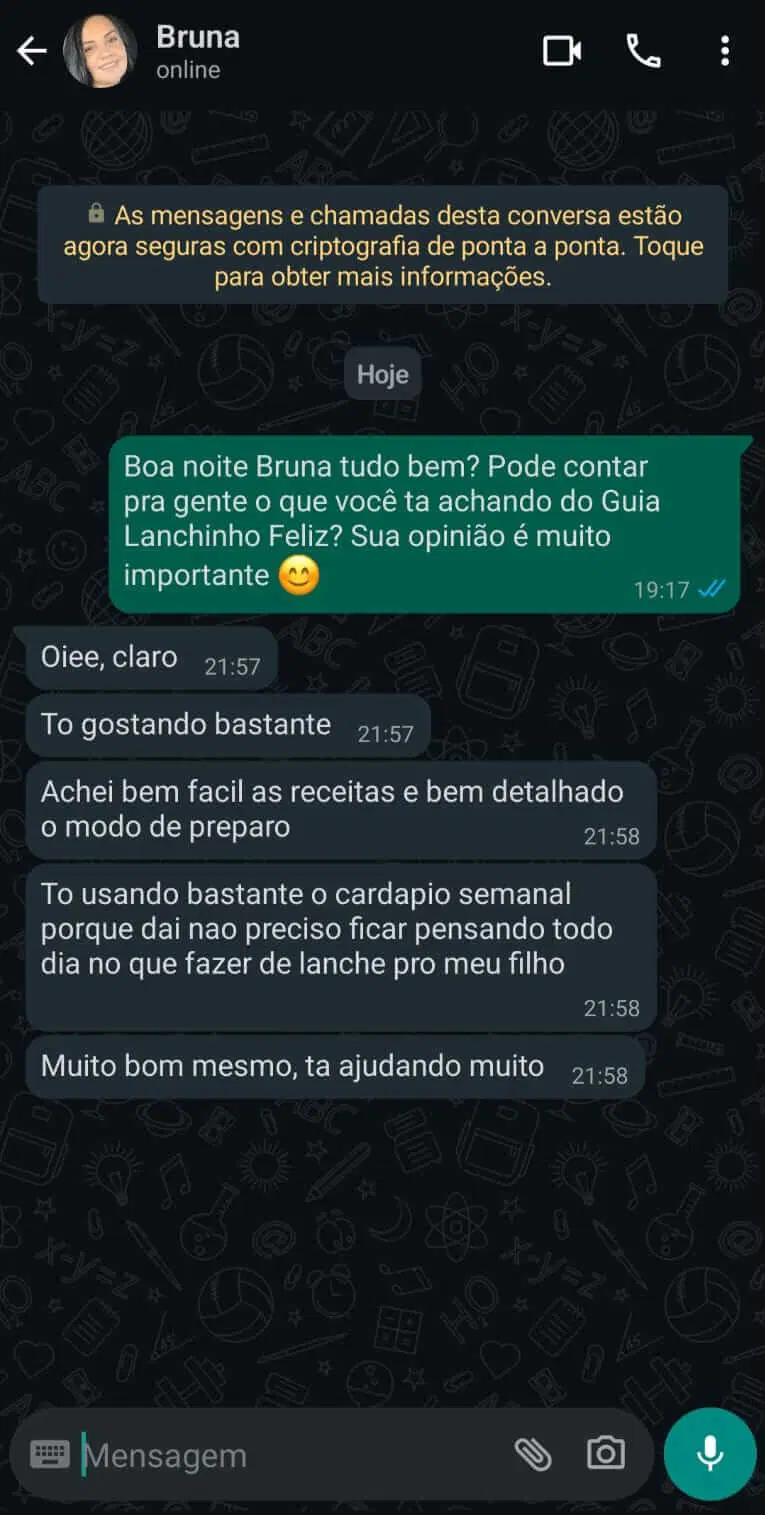 Print de depoimento 3